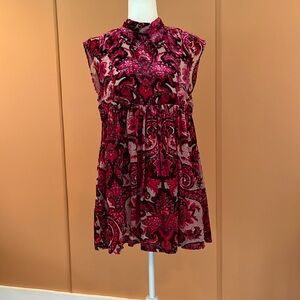 Free people velvet baby doll dress, and pink and Paisley